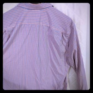 GAP Slim fit Non-Iron Dress Shirt blue and orange